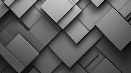 3D rendering of a geometric, abstract background with beveled gray tiles.
