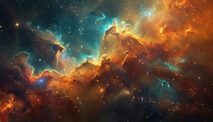 Fototapeta premium Capture the awe-inspiring beauty of space with a dynamic