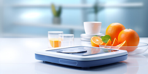 orange juice in a glass with slice of orange juict tasty on white table background
