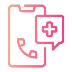 Obraz premium emergency gradient icon