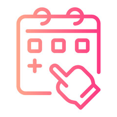 medical appointment gradient icon