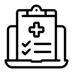 medical report line icon