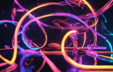 abstract background with glowing lights