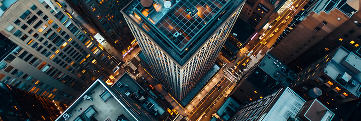 Obraz premium View of the building from a drone beauty from heights