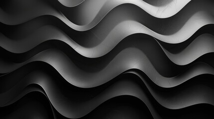 Obraz premium Black and white wavy pattern.