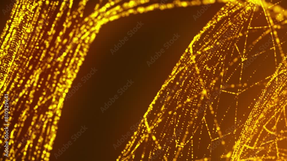 Aufkleber abstract gold particles. computer generated 3d render