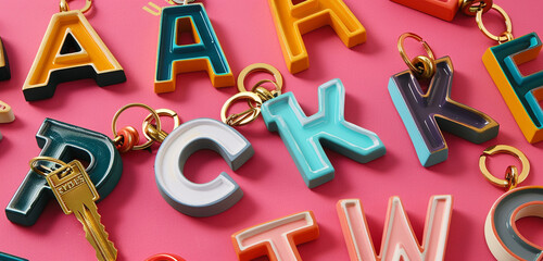 key chain  new style with letters