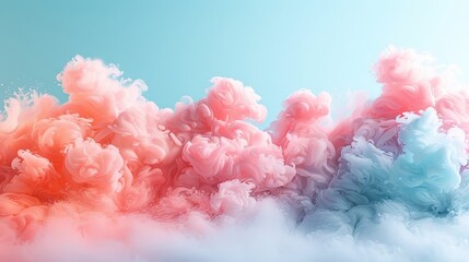 Fototapeta premium A design concept featuring soft pastel colors resembling fluffy cotton candy