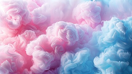 Fototapeta premium A design featuring soft pastel colors reminiscent of fluffy cotton candy