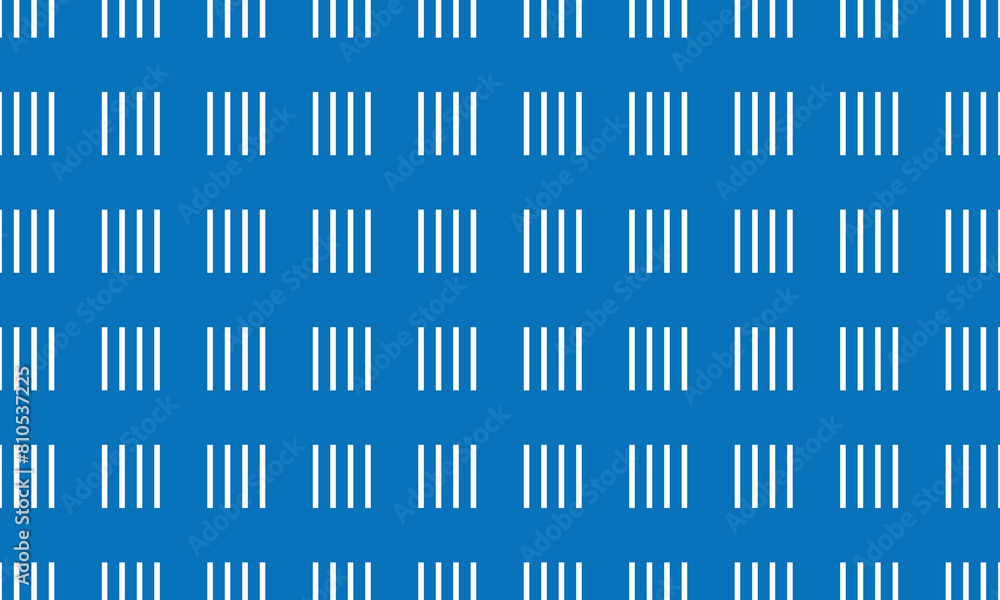 Aufkleber abstract simple white vertical line pattern on blue.