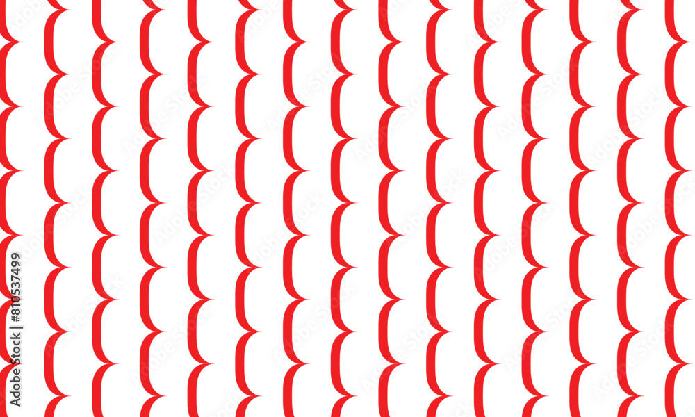 Poster abstract simple red vertical bracket wave pattern.
