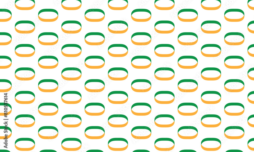Poster abstract simple orange green horizontal circle pattern.