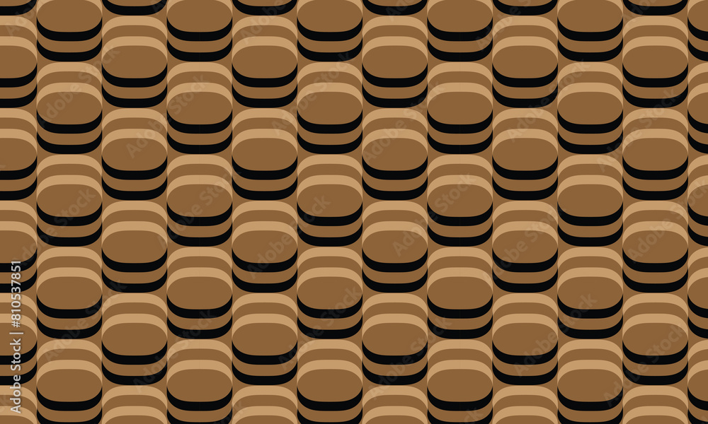 Poster abstract simple geometric brown bracket pattern art.