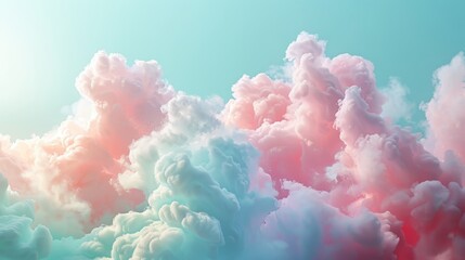 A visual concept featuring soft pastel colors resembling fluffy cotton candy
