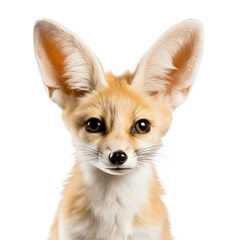 Cute Fennec Fox isolated on transparent background