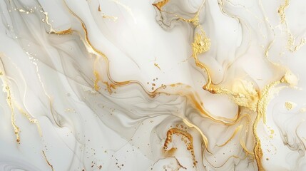 Luxury abstract fluid art painting background alcohol ink technique white and gold --ar 16:9 Job ID: 1ede95f1-63d1-4ac8-ab6a-6a2a130962be