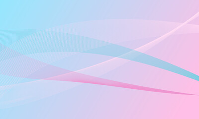 blue pink smooth lines wave curves on smooth gradient abstract background