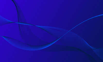 blue lines wave curves on gradient abstract background