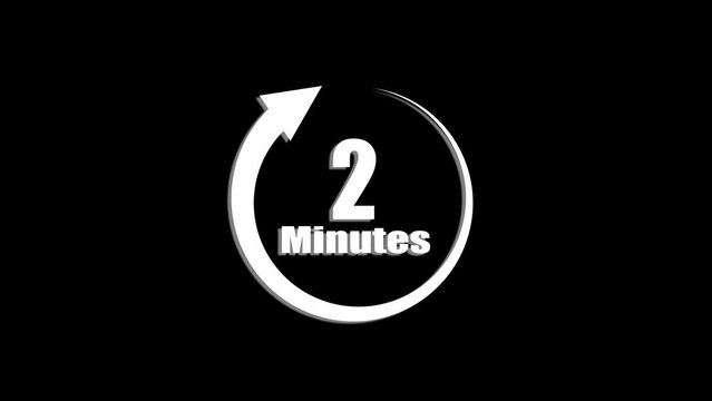 5 minutes timer symbol animation . 5 minute time circle icon. Clock, stopwatch, cooking time label.