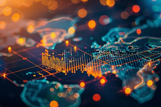 Visualization of stock market data and global economic connectivity