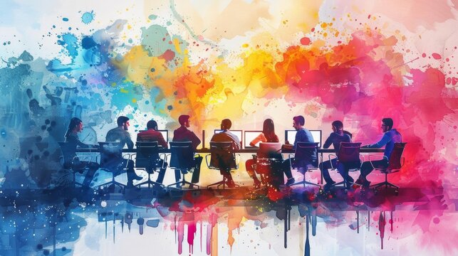 Energetic LGBT tech team brainstorming around a digital screen, startup vibe, highlighting teamwork and innovation in tech