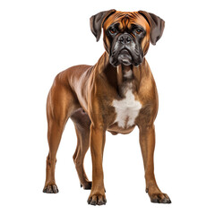 Obraz premium Studio shot of a Boxer dog isolated on a transparent background