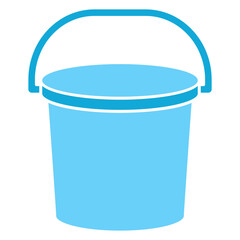 blue plastic bucket