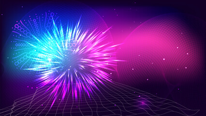 Abstract Background  with Explosive Effect 