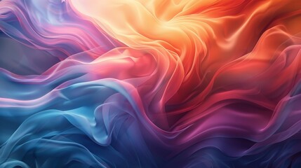 Obraz premium The image is an abstract painting with a blue, orange, and purple color scheme. The painting is very fluid and looks like it is in motion.