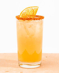 Cocktail Spicy Orange Sunrise with Orange oarnish