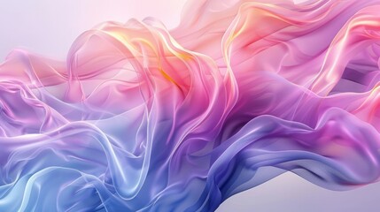 Obraz premium The image is an abstract painting with a variety of colors, including blue, purple, pink, and yellow