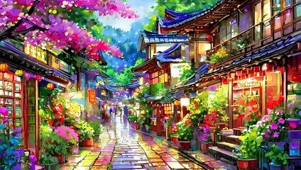 Japanese style streets