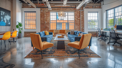 a modern cozy interior office