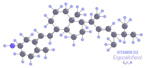 Ergocalciferol D2 Vitamin Molecule Formula