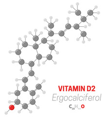 Ergocalciferol D2 Vitamin Molecule