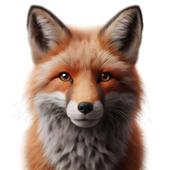 Fototapeta premium a fox, high quality realistic, transparent background, png