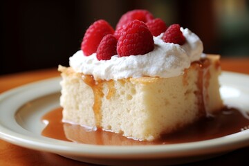 Delicious raspberry cream cake