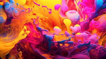 Vibrant abstract fluid art background