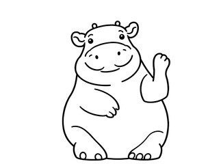 Obraz na płótnie Canvas illustration of hippopotamus