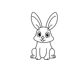 Obraz premium easter bunny isolated on white background