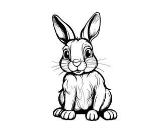 Fototapeta premium illustration of a rabbit on a white background