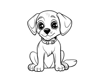 Fototapeta premium beagle puppy on white