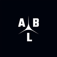ABL letter logo. ABL logo. ABL letter. Initial ABL letter logo with trinity mark. Initials ABL typography for business, technology, and real estate brands.