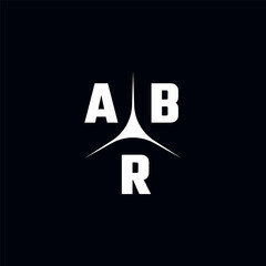 ABR letter logo. ABR logo. ABR letter. Initial ABR letter logo with trinity mark. Initials ABR typography for business, technology, and real estate brands.