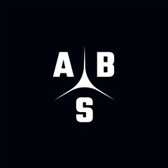 ABS letter logo. ABS logo. ABS letter. Initial ABS letter logo with trinity mark. Initials ABS typography for business, technology, and real estate brands.