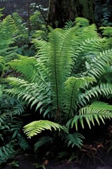 lush green ferns in a forest