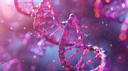 Fototapeta premium Visualization of DNA helix in biotechnological research