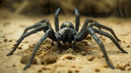 Lobed spider poisonous world walking sand