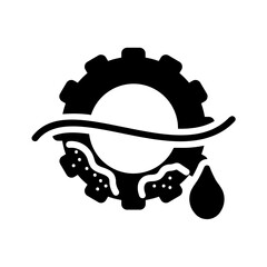 Vector solid black icon for Corrosion