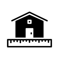 Vector solid black icon for House mulling